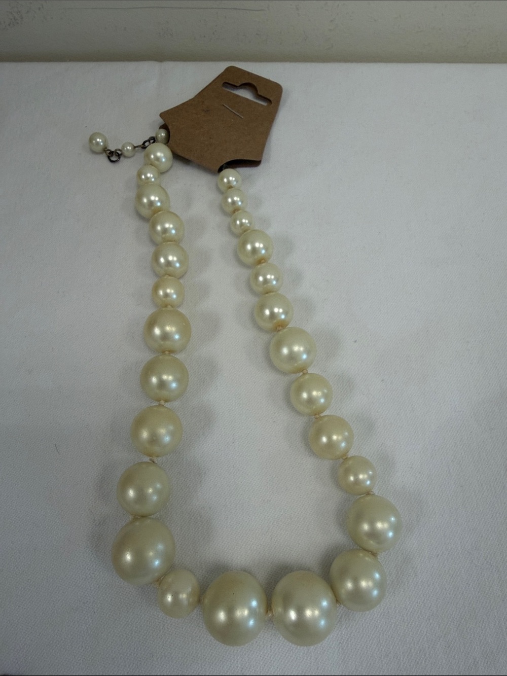 J. Crew Cream Faux Pearl Graduated Necklace